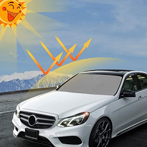 Front Windshield Sunshade Fit For Mercedes Benz Glc 2016-2023 And E-Class Foldable Uv Ray Reflector Car Shade Front Windshield Mercedes Benz Sun Shade Windshield Keeps Your Vehicle Cool #TOP5