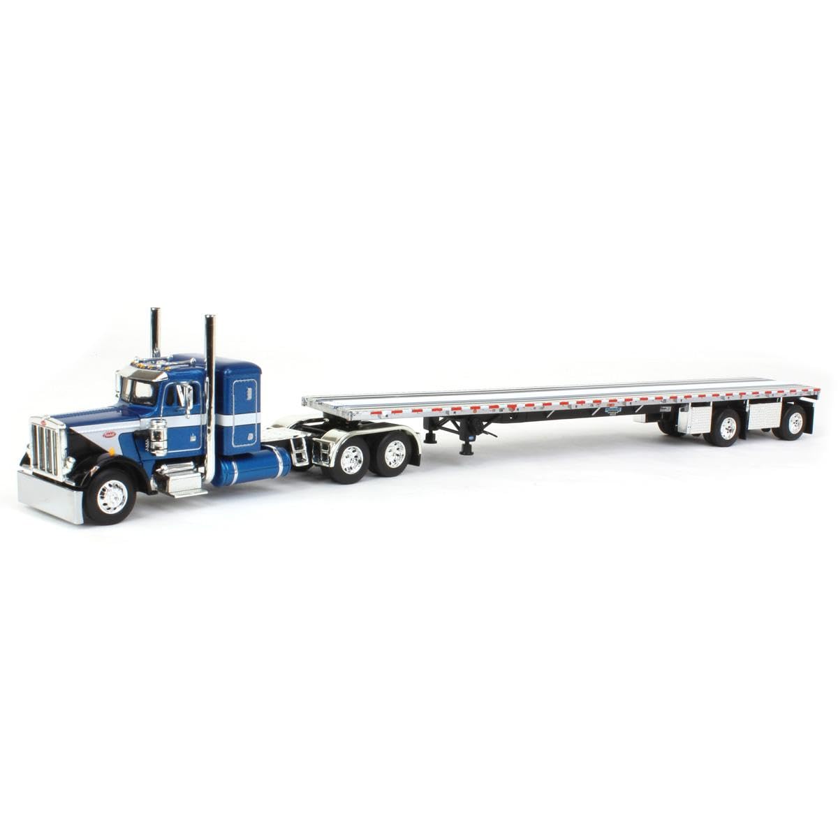 DCP 1/64 Peterbilt 359 36" Flat Top Sleeper w/ 53' Wilson Roadbrute Flatbed Trailer 60-1621