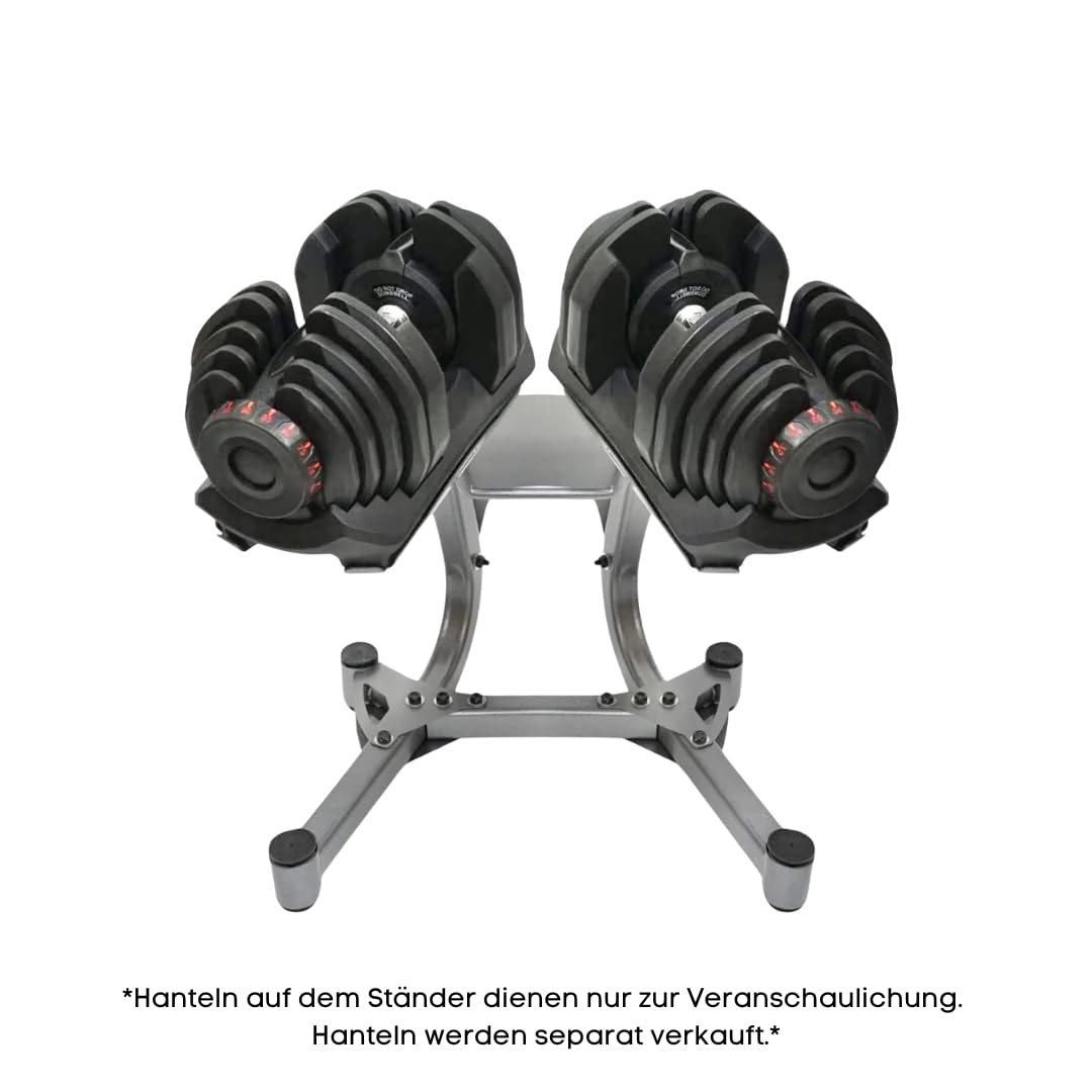 PH Fitness Set di Manubri Regolabili - Set Salvaspazio con 15-17 Impostazioni di Peso per Palestra in Casa, Allenamento Corpo, Fitness, Sollevamento Pesi e Workout (2 Pezzi)