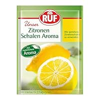 RUF Zitronen-Schalen-Aroma, reines natürliches Zitronenaroma, Backaroma zum Verfeinern von Tortencreme, Desserts, Milchshakes, glutenfrei und vegan