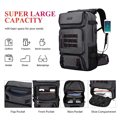 WITZMAN Carry on Travel Backpack for Men Airline Approved Convertible Nylon Duffle Backpack Luggage Bag and Crossbody Bags Lightweight Casual Messenger Bag3