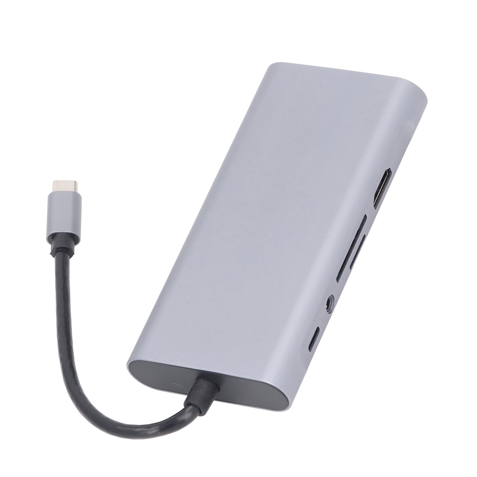 Adapter HUB USB C 11 w 1: 4 porty USB 3.0, audio, VGA, RJ45, Ethernet 1000M, 4K do 30 Hz, stacja dokująca typu C.