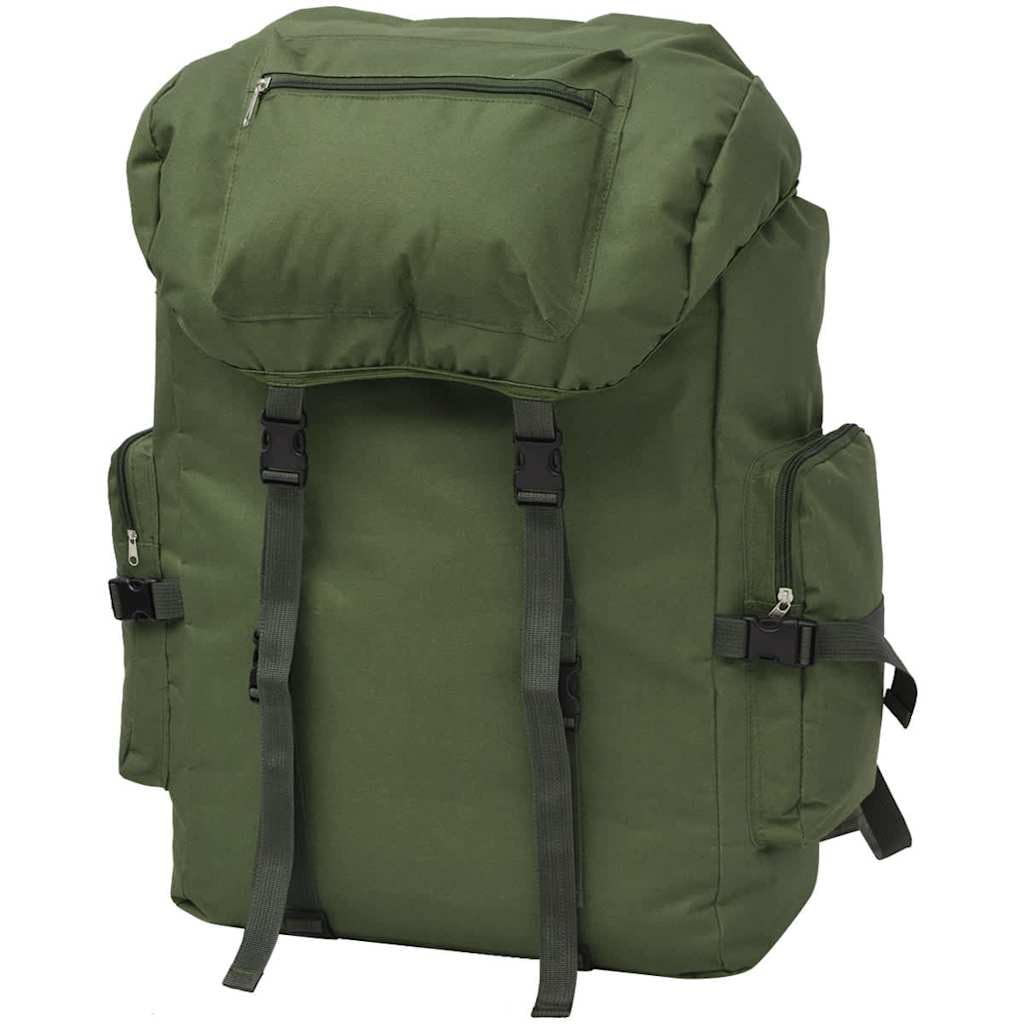 Zaino militare da 65 l, in poliestere 600D, impermeabile, con spallacci imbottiti, cintura in vita e diverse tasche, ideale per attività all'aperto, escursionismo, trekking e vita quotidiana
