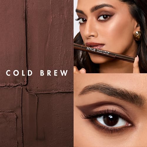 Image of HYUE AmplifEYE 3-in-1 EYE Crayon | Eyeshadow - Liner - Kohl | Cold Brew | Creamy Multi-Use Stick with in-built Sharpener and Smudger | High-Pigment Formula with Vitamin E & Jojoba Oil