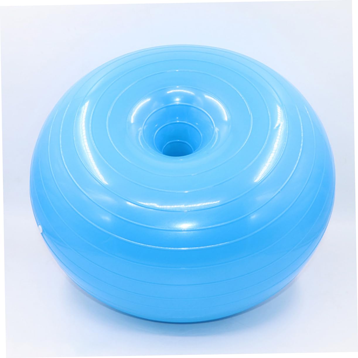 TOYANDONA Ball für Hoher Griffigkeit Luftpumpe und Inklusive Pilates in Donut Yoga aus PVC mit Anti Burst Design Blau Balance Training