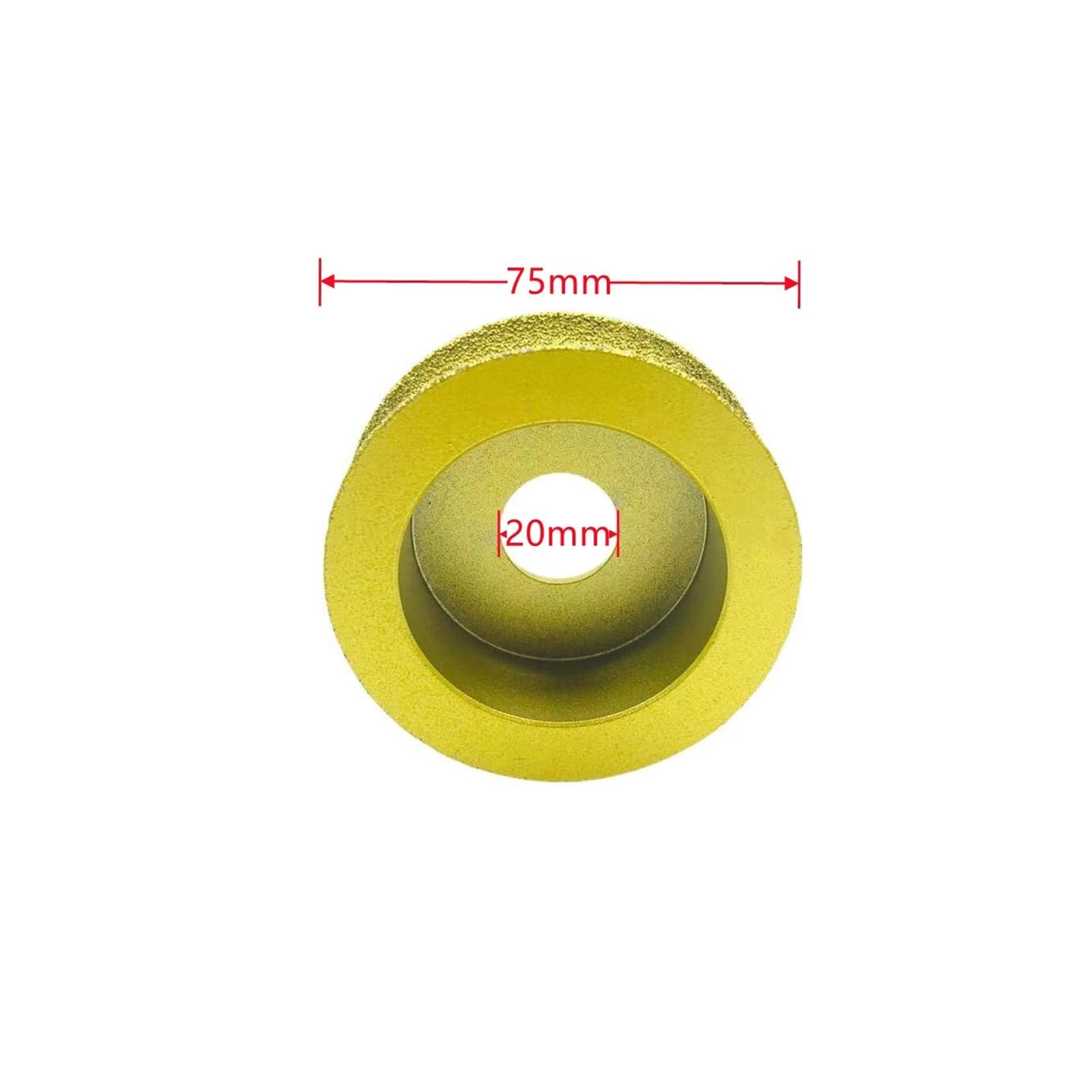 Mola per la rettifica dei profili dei bordi 1 pz smerigliatrice angolare diamantata for brasatura mola in pietra bordo semicircolare molatura in vetro rotondo ceramica porcellana marmo(1pcs-35mm)