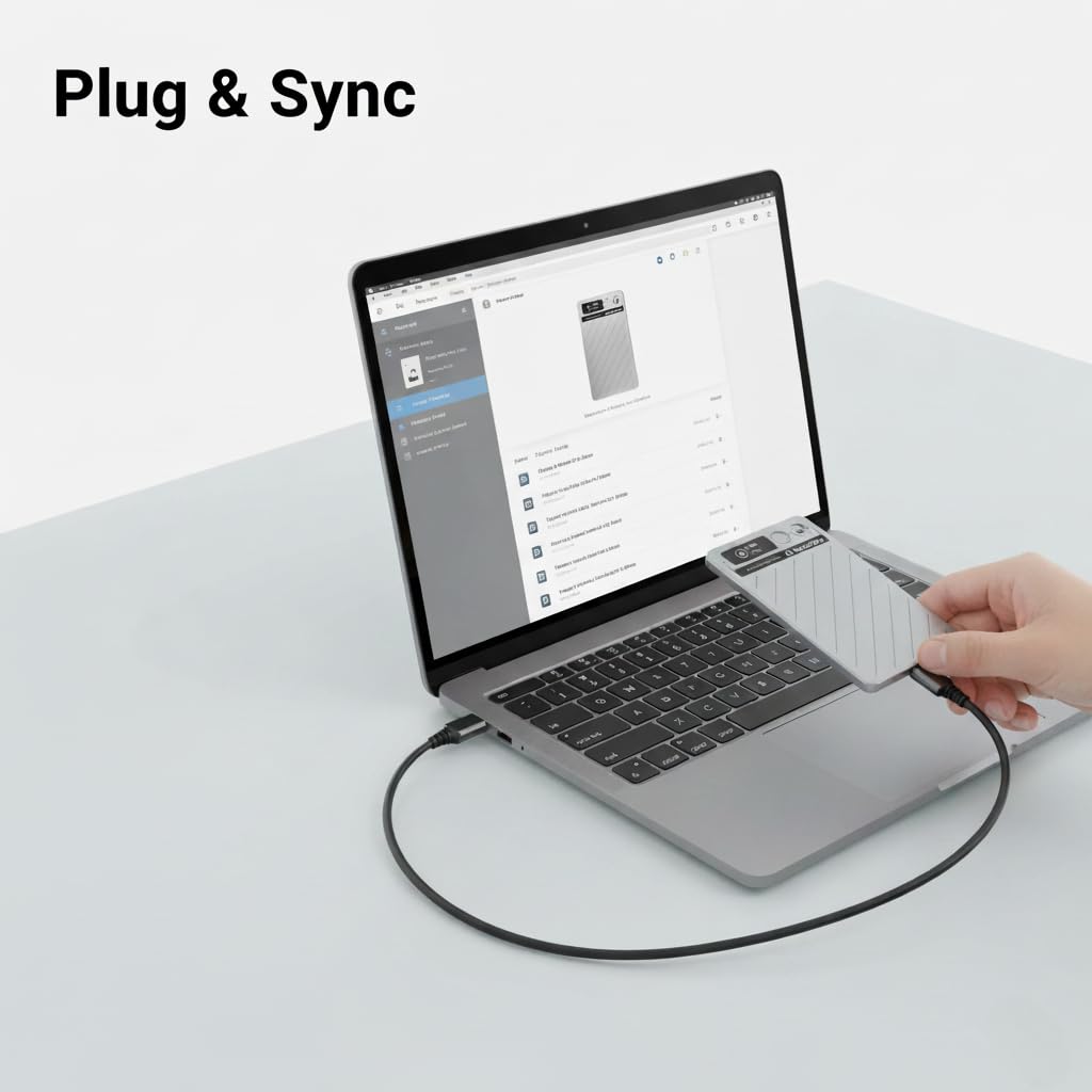 Elegantes KI Diktiergerät für Beruf & Studium, 64GB Sprachrekorder mit Transkription, Automatischer Zusammenfassung, 118 Sprachen Übersetzung, App-Steuerung (Blau-64GB)