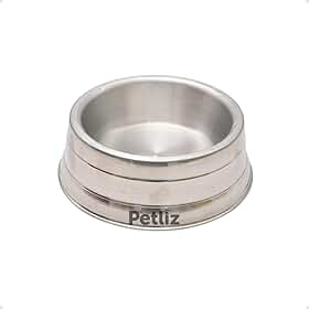 Comedouro Pesado Polido de Alumínio Resistente Antiderrapante para Cachorro Pequeno - 700ml