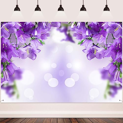Purple Flower Bokeh Blur Party Studio Photo Background 7x5ft - image 4