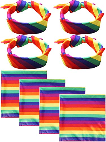 Rainbow Bandanas Gay Pride LGBTQ Bandana Headband Unisex Scarf for Festivals Party Celebration and Daily Wear (8)