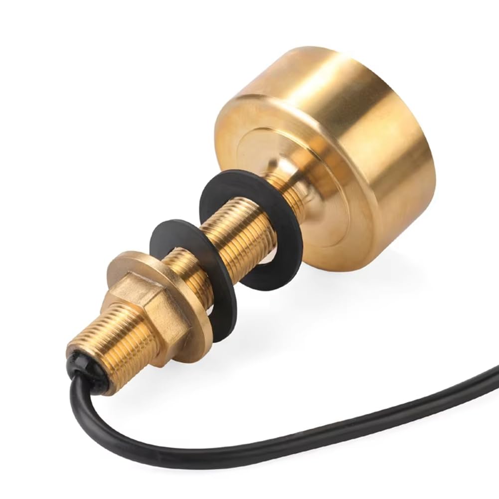 Transducteur TD-25 Bronze Haute Puissance de 600W avec Fiche Aviation 3 Broches pour Outils de Pêche Avancés