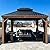 PURPLE LEAF 10' X 12' Outdoor Hardtop Gazebo for Patio Galvanized Steel Double Roof Permanent Canopy Teak Finish Coated Aluminum Frame Pavilion Gazebo with Netting
