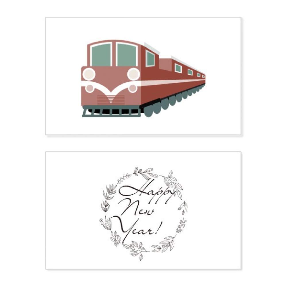 Tarjeta conmemorativa de Año Nuevo Travel Taiwan Train con texto en inglés 5