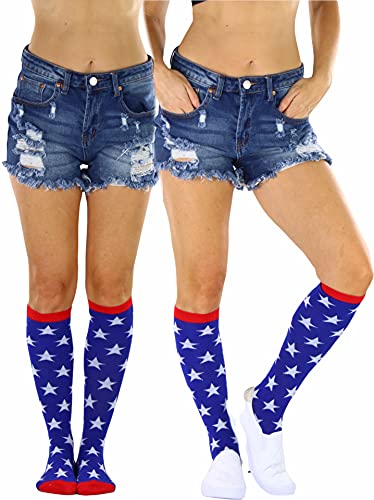 Image of ToBeInStyle Women's Acrylic Knee High Print Socks