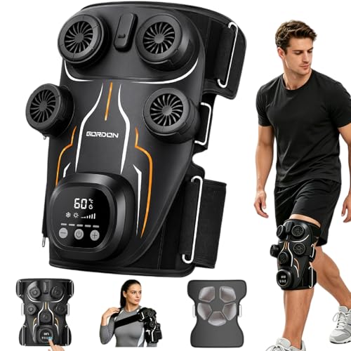 JIANHENG X2 Smart Knee Recovery Device - Cordless Knee Massager with Advanced Hot & Cold Contrast Therapy Electric Knee Brace with 6-Level Massage & Temperature Display for Knee & Sports Recovery