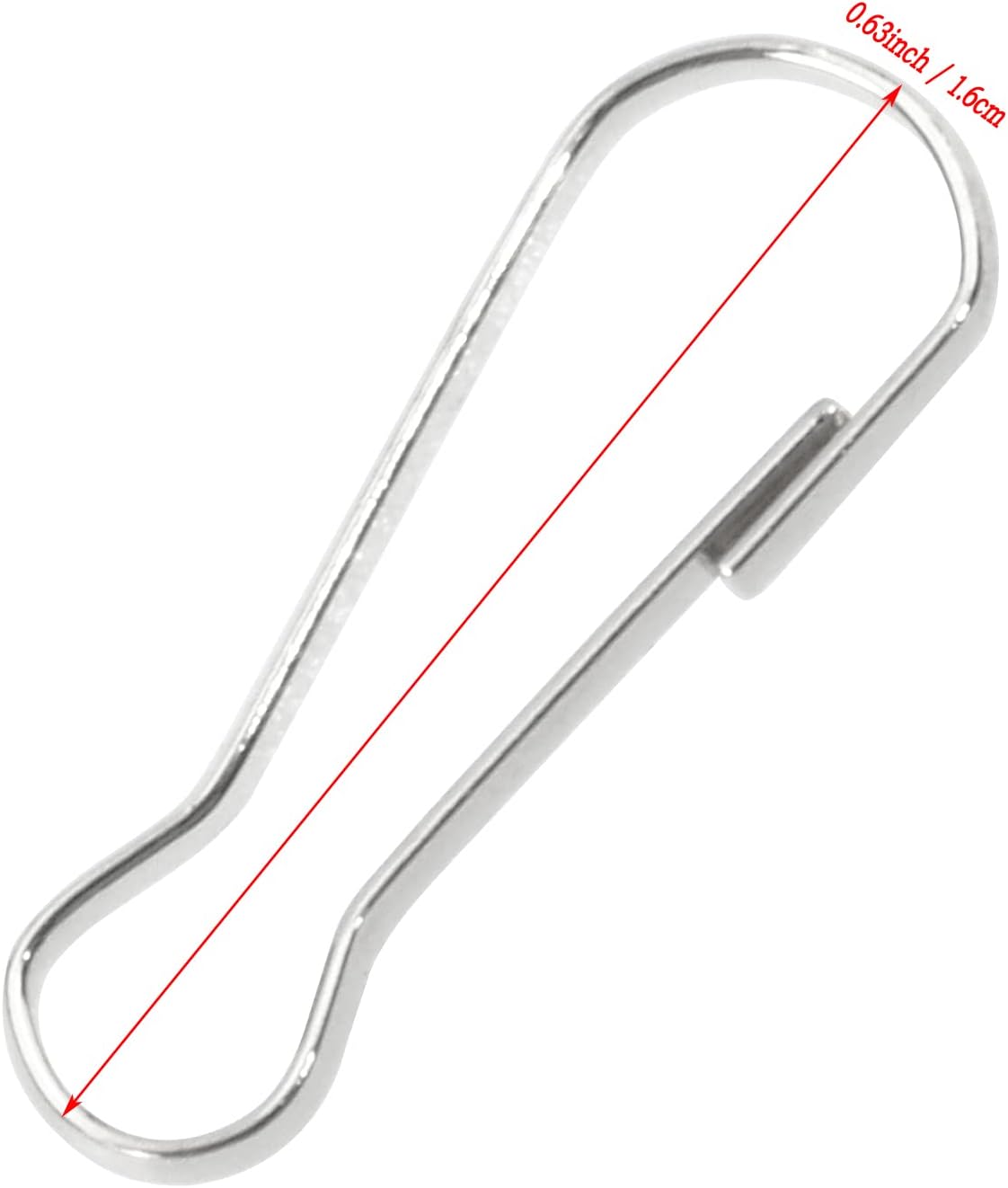 Mini Skater 0.63Inch Mini Metal Spring Hooks, Tiny Stainless Steel Lanyards Snap Clip Hooks, Keyring Accessory for Purse,Curtains,Jewelry Ring Craft and ID Card Key Chain Clip Parts(Silver, 200Pcs) - Image 3