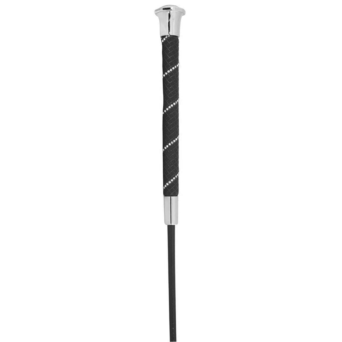 Stick de dressage Andromeda noir argent 100 cm pour des aides plus légères