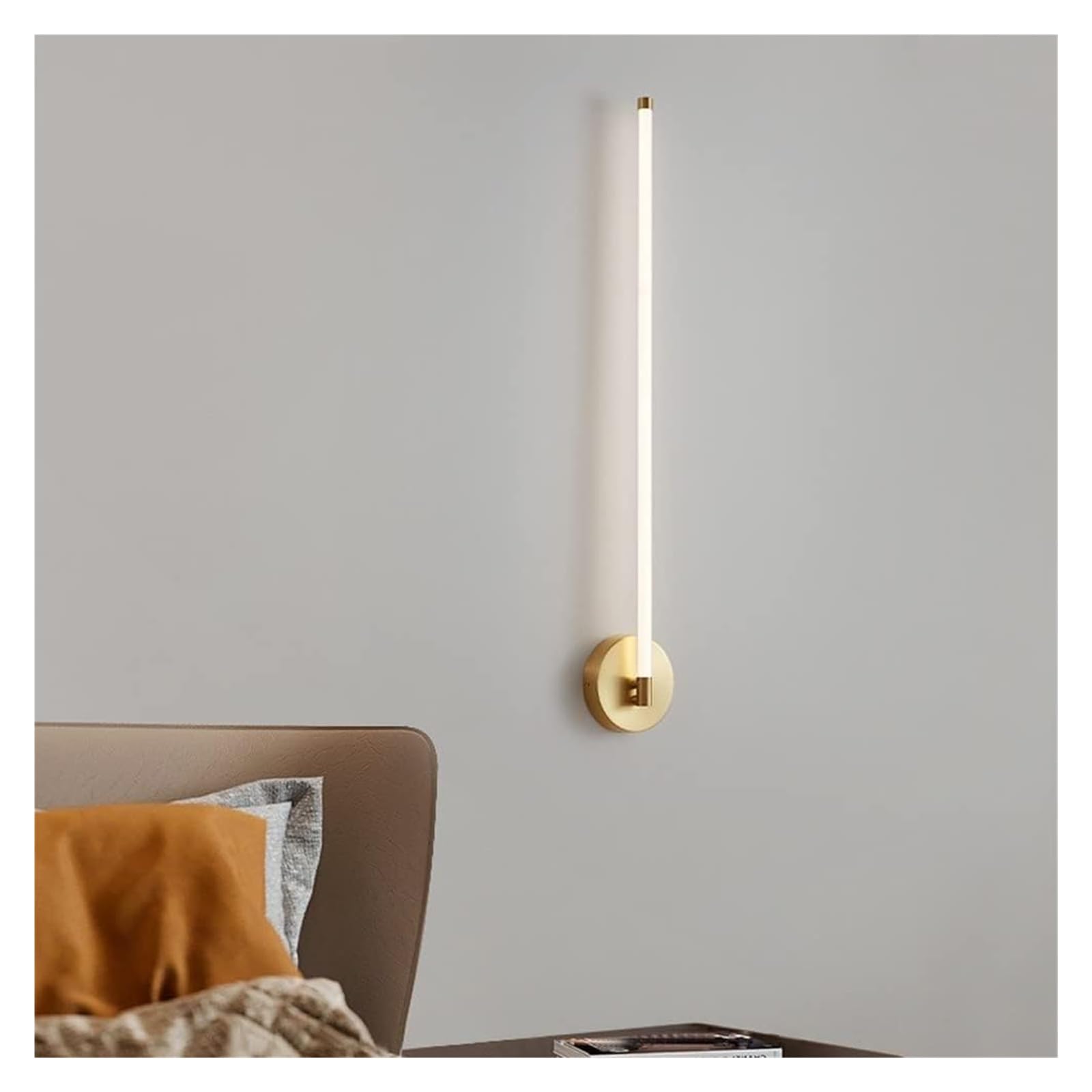 ASerZenith Led Wall Lamp, Copper Vanity Wall Sconce Lamp Led Wall Light Wall Mount Fixture, Living Room Bedroom Bedside Wall Sconces, Wall Wash Lights(Copper-80Cm)