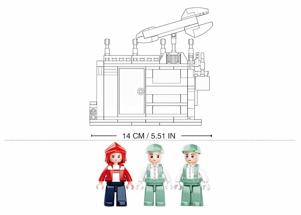 Sluban Set Officina Meccanica 340 Pezzi - Mattoncini Compatibili Con Istruzioni