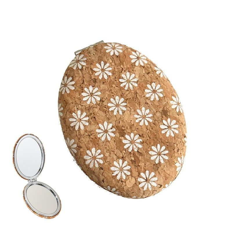 Retro Style Compact Mirror with Floral Cork Design, Portable Folding Makeup Mirror for Purse, Double-Sided Travel Mirror for Women, Vintage Pocket Hand Mirror for Daily Use & Gift Ideas-picture-23