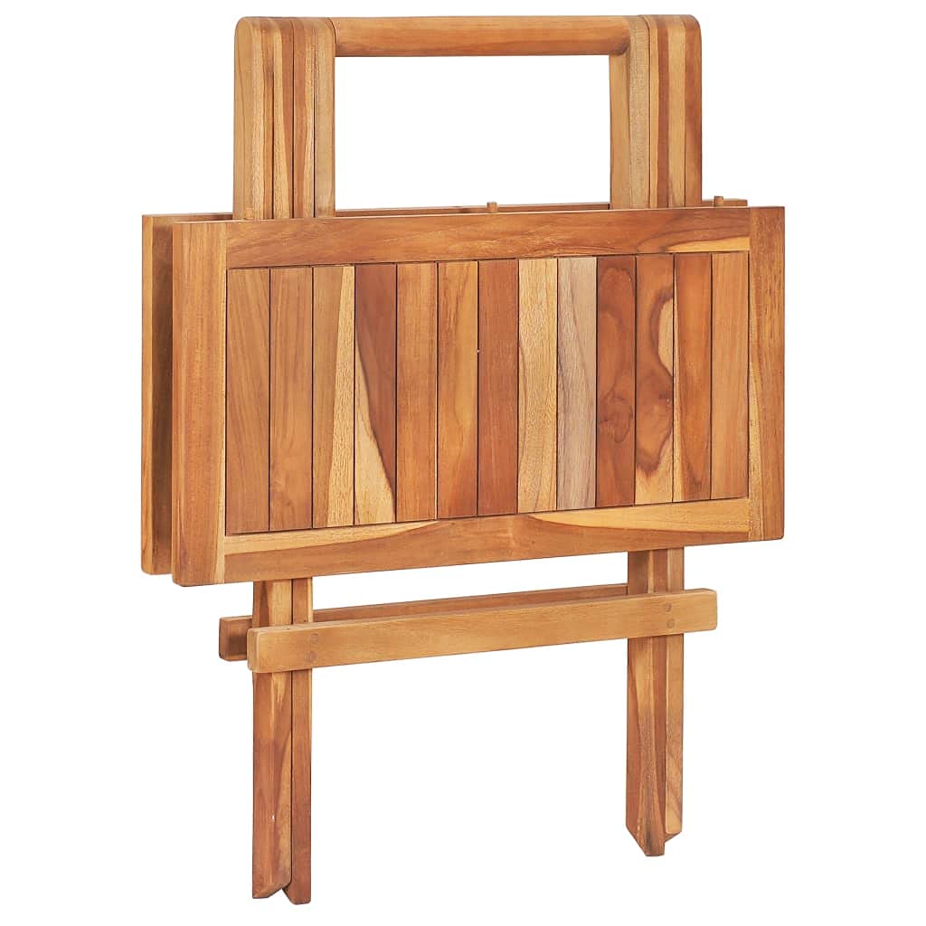 vidaXL Tavolo da Bistrot Pieghevole 60x60x65 cm in Massello di Teak