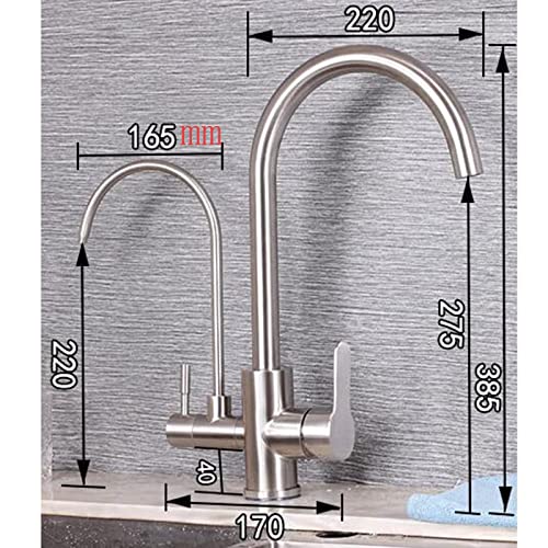 Robinet d'évier de cuisine brossé pour filtrer votre eau