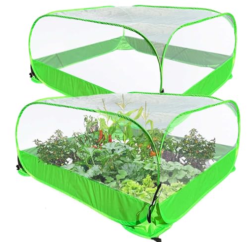 Pop Up Garden Mesh Plant Cover 2Pcs Outdoor Plant Protector...
