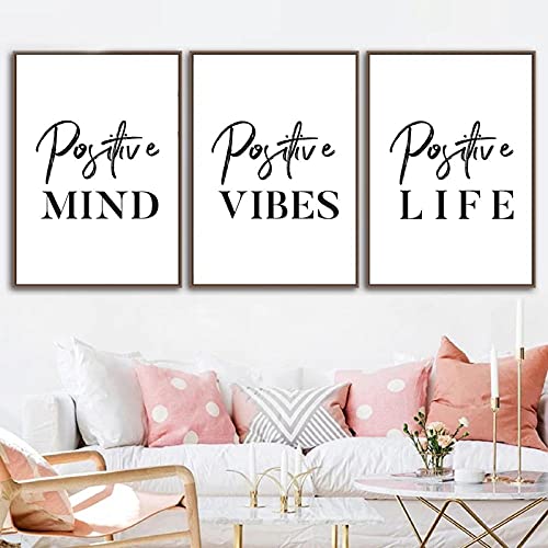Affiches de motivation pour habiller vos murs vides lot de 3 toiles noir et blanc 40x50