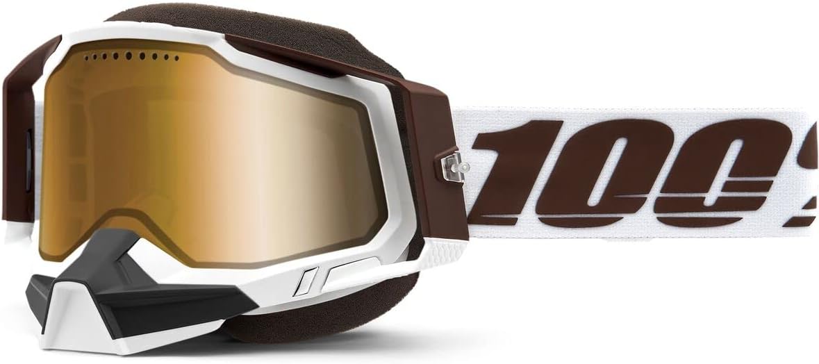 100% Racecraft 2 Snow Adult Off-Road Motorcycle Goggles - Snowbird/Flash Silver Lens/One Size