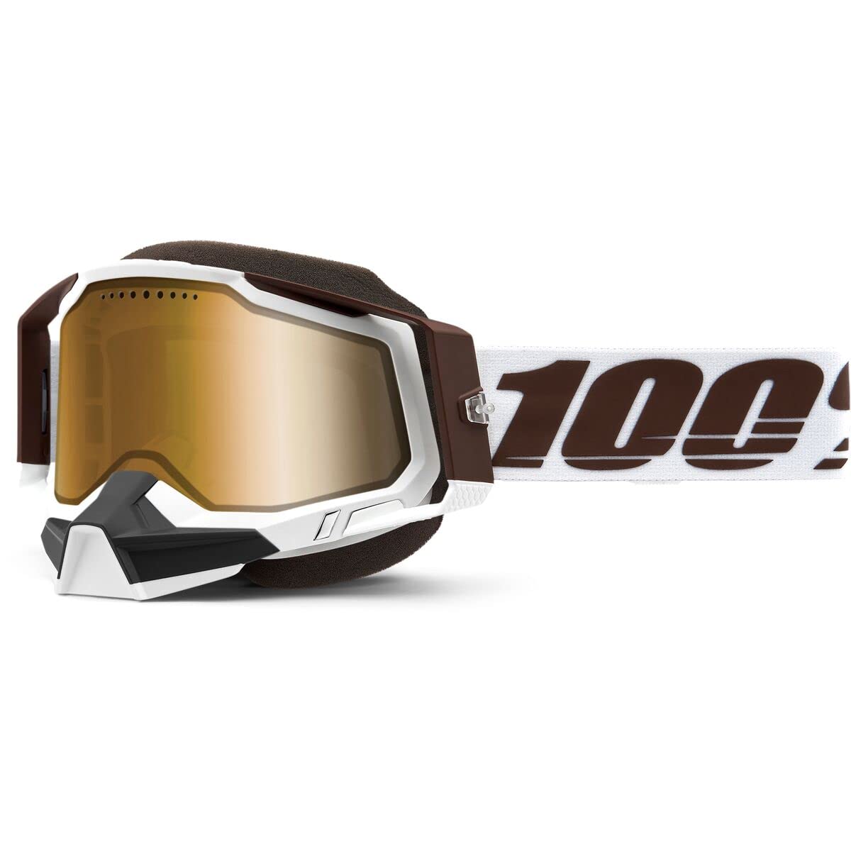 100% Racecraft 2 Snow Adult Off-Road Motorcycle Goggles - Snowbird/Flash Silver Lens/One Size