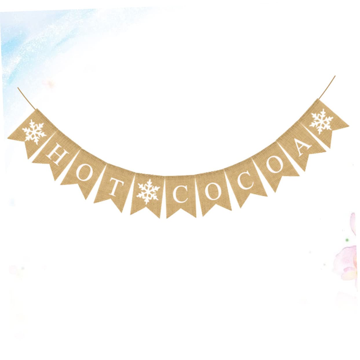 MAGICLULU 3pezzi Festone Natalizio Retro Juta con Stampa Letteraria Bandierine Forma di Ghiacciolo e Fiocco per Decorazione di Feste di Natale e Ambienti Festivi