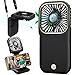 Produktbild JUDA Handventilator Tragbarer Kleiner Ventilator Batterie 5000mAh & USB 180°Faltbarer Desktop Fan Mini USB Ventilator Persönlicher Lüfter Büro/Heim/Outdoor/Camping(Schwarz)