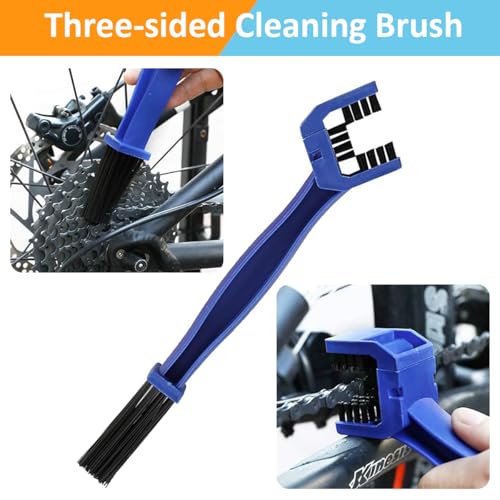 STHIRA® 8Pcs Bicycle Maintenance Tools Bicycle Cleaning Brush Kit Bike Chain Cleaning Glove Brushes Kit Remove Dirt and Grime Multipurpose Bicycle Cleaning Accessories Lubricant Application Brush 7 51k7Ra6Gg8L