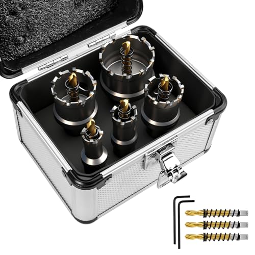 GPtzlei Seghe a Tazza per Metallo Kit 5 Pezzi (16-45mm)