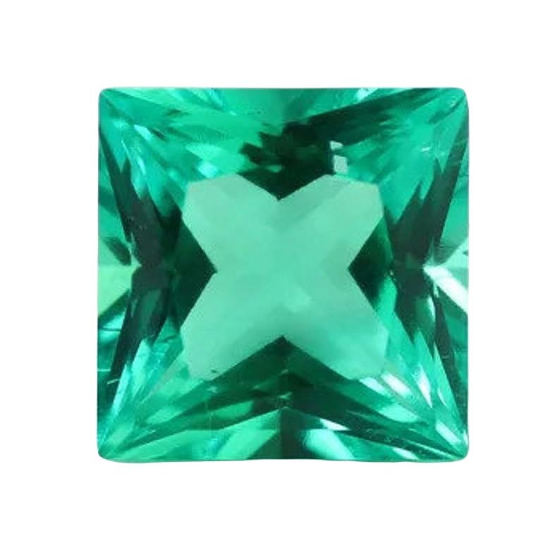 Émeraude naturelle 4 x 4 mm Asscher calibrée pour réparer ou monter vos bijoux sans défaut