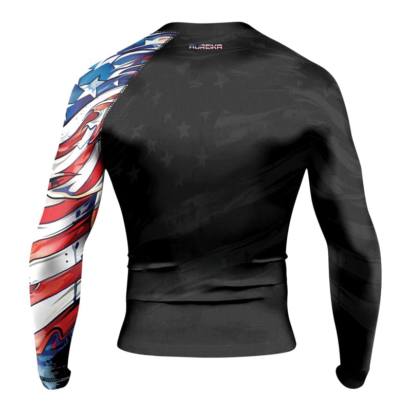 Men's Patriot Rash Guard Long Sleeve – No-Gi Compression Shirt for BJJ MMA Jiu Jitsu Wrestling & Grappling3