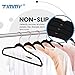 TIMMY Black Velvet Hangers - Suit Hangers (50-Pack) Ultra Thin Space Saving Coat Hanger and Heavy Duty Clothes Hangers Hold Up-to 10 Lbs, for Coats, Jackets, Pants and More