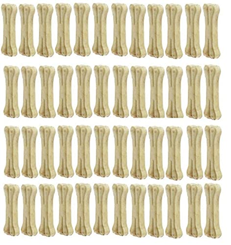 RvPaws Rawhide Bones for Dogs 3 Inch Pressed Bones for Dogs Calcium Bone Dog Bones Chew Bones for Puppy Calcium Treat for Dogs Puppy Treat (48 pcs) (B09BTTDCMP) Amazon Price History, Amazon Price Tracker