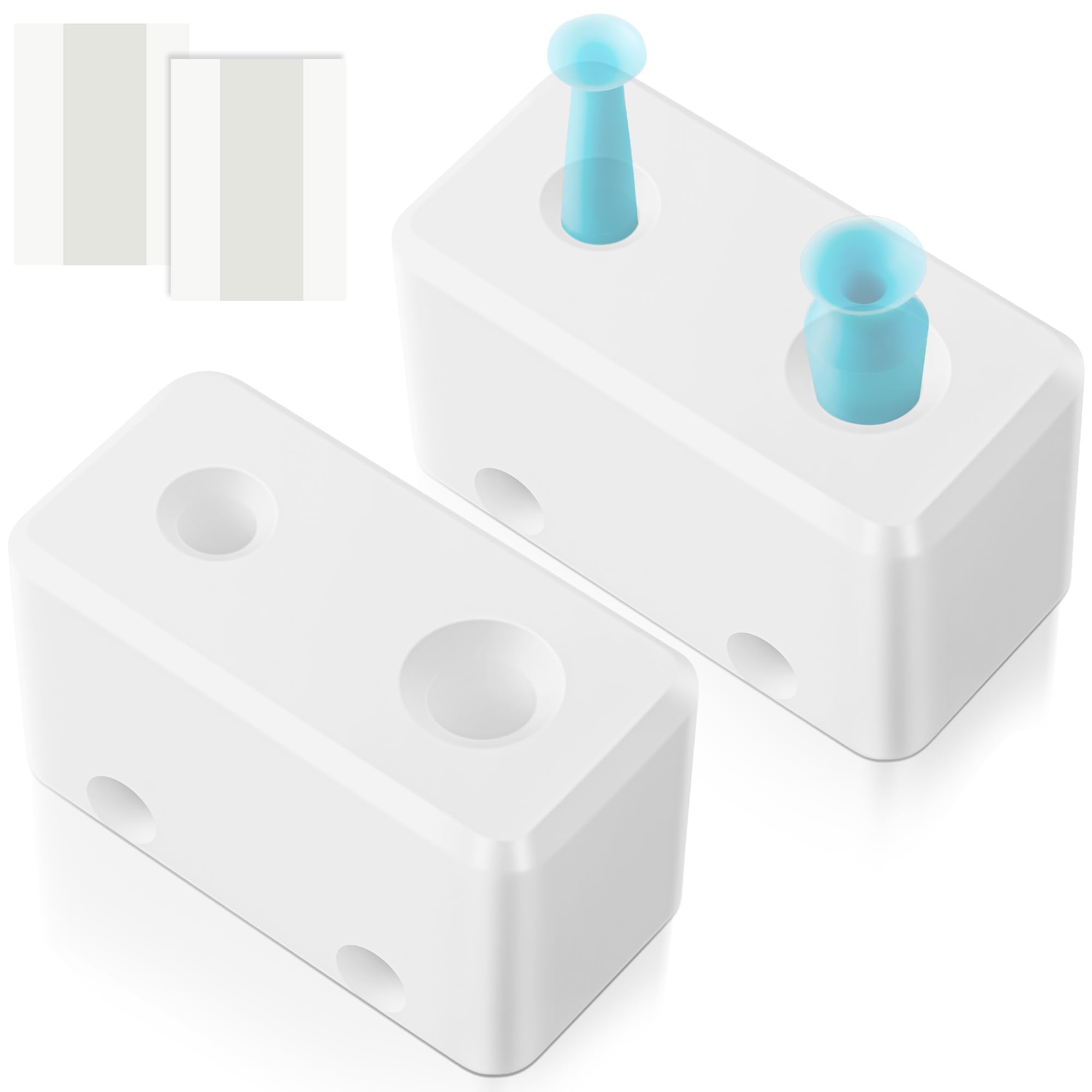 Enhon - Paquete de 2 soportes para lentes de contacto con almohadilla adhesiva, soporte para manipular lentes de contacto para viajes al aire libre y uso diario, insertador escleral (insertor no incluido), color blanco