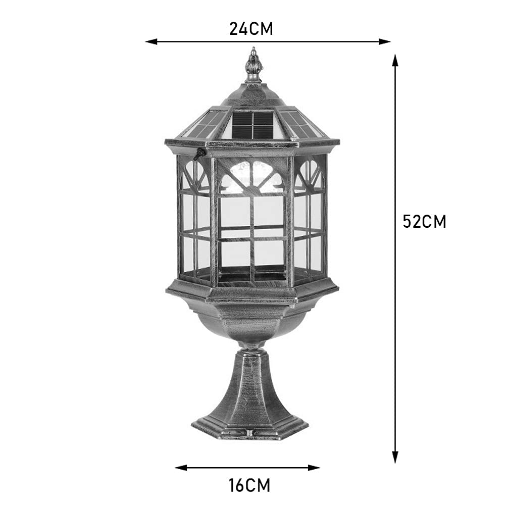 Sol Power Cap Ener Savi Lante Lam Aluminium Gla Colu Light Compatib z Fen De Pat - Bron,Chandeli C,Zewnętrzna nasadka na słupek oświetleniowy