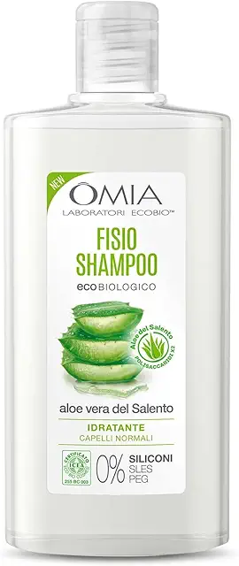 Shampoo Aloe Vera Omia Eco Bio - Idratante per Capelli Normali, 200ml
