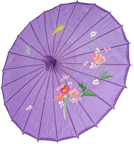 JapanBargain, Japanese Parasol Asian Chinese Nylon Umbrella Parasol for Photography Cosplay Costumes Wedding Party Home Decoration Kids Size, 22 inch