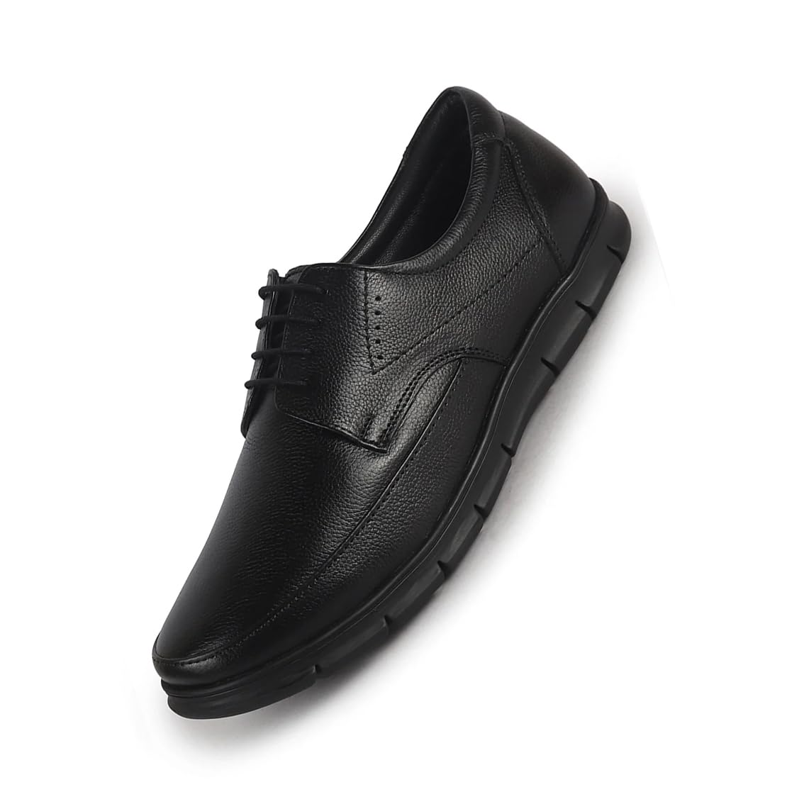 fausto Men Genuine Leather Formal Office Round Toe Lace Derby Shoes | Shock Absorption Memory Cushioned Insole | EVA Flexible Fit Sole, Durable Slip Resistant-picture-22