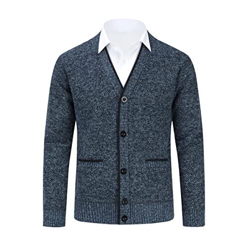 Cardigan Uomo Leif Nelson LN-4195 - Maglia Collo A Scialle 100% Poliacrilico - Foto 13