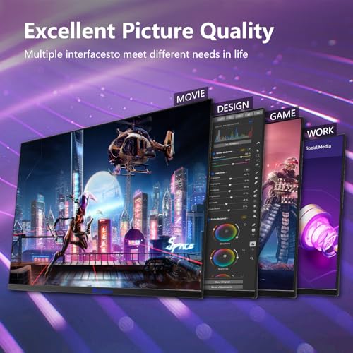 Selan Computer Monitor (flat-1K-100hz, Nero, 27 Pollici) - Monitor - Immagine 6