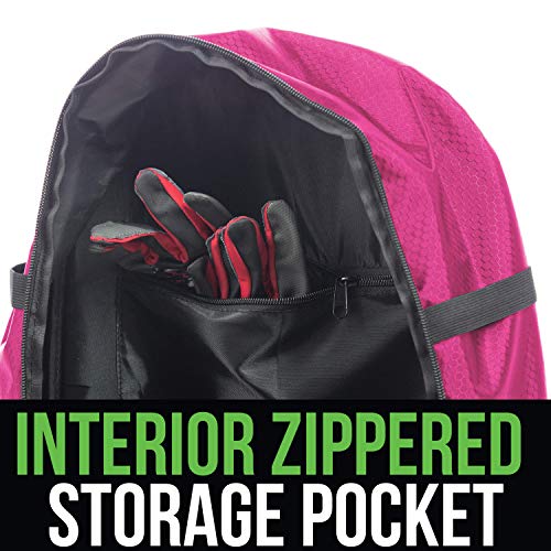 Athletico Advantage Baseball Bag - Baseball Backpack With External Helmet Holder For Baseball, T-Ball & Softball Equipment & Gear For Youth And Adults | Holds Bat, Helmet, Glove, Shoes (Pink) #TOP6