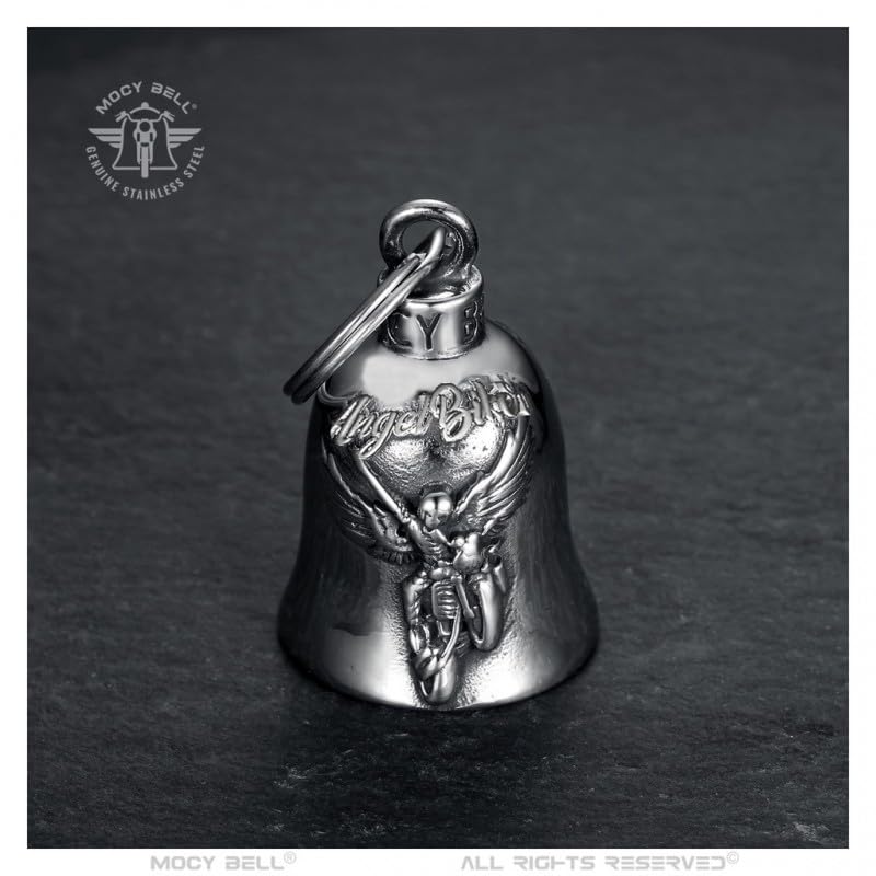 Moto campana ANGEL BIKER Guardian Gremlin Mocy Bell Acciaio inox Argento
