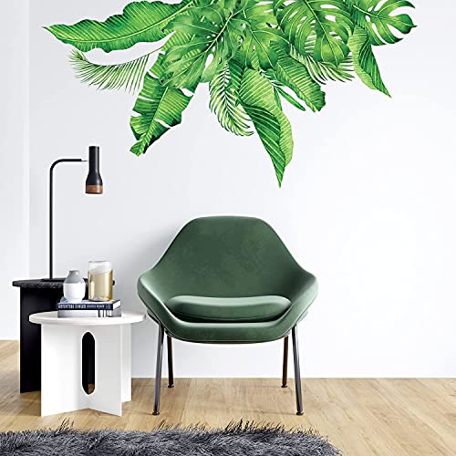 Decowall Dat-2019 Tropical Plant Wall Stickers Wall Decals Peel And Stick Removable Wall Stickers For Kids Nursery Bedroom Living Room #TOP1