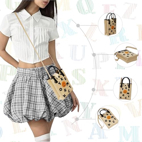 Spacious cell phone wallet knit small phone purses with crossbody strap Suitable for women traveling with small items3