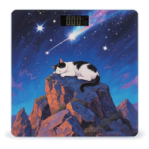 Báscula digital de baño Sleep Cat con pantalla LCD miniatura 1